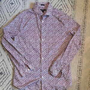 Express Slim Mini Floral Wrinkle-Resistant Everyday Performance Dress Shirt